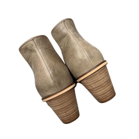 Lucky Brand Boots Size‎ 8.5 Tan Leather Block Heel Pull On Style Ankle Booties - Picture 10 of 12